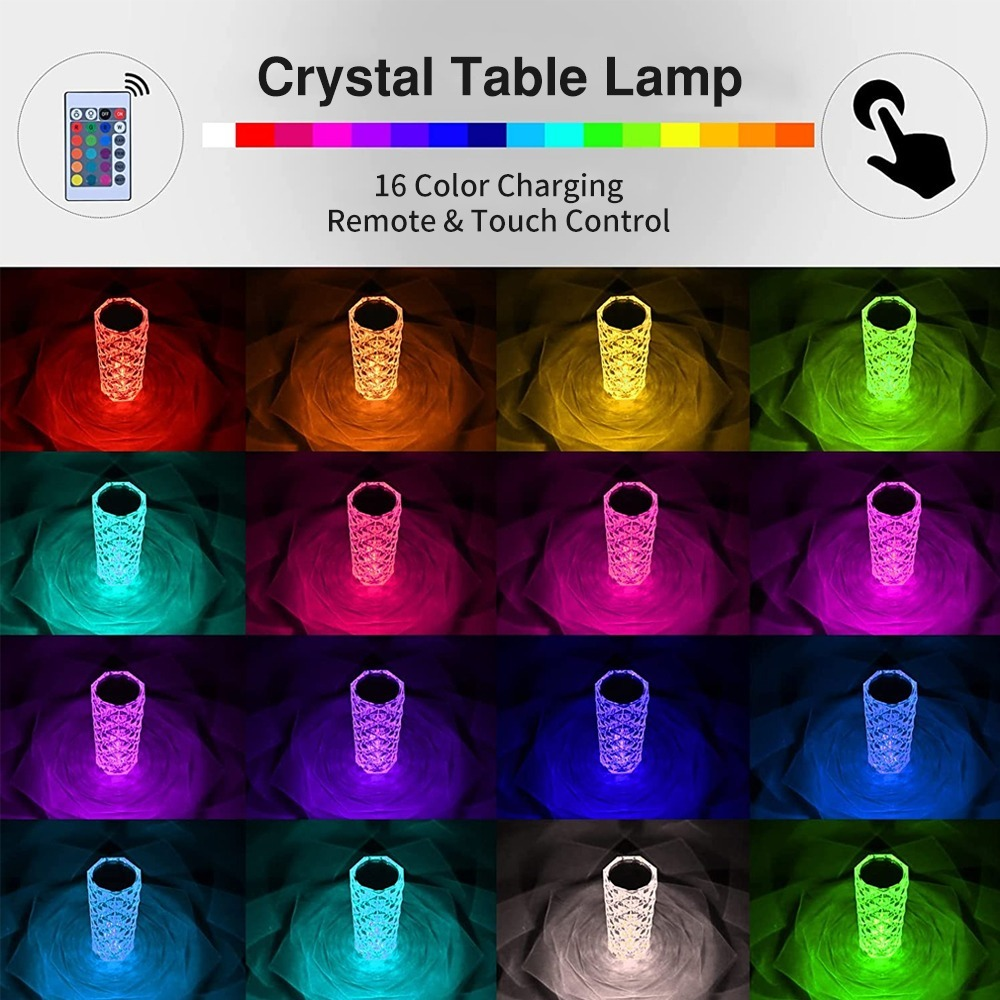 LED-Kristall-Tischlampe