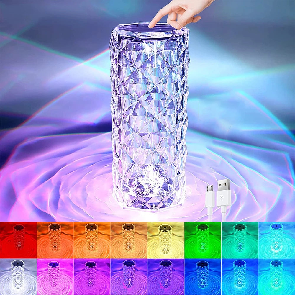 LED-Kristall-Tischlampe